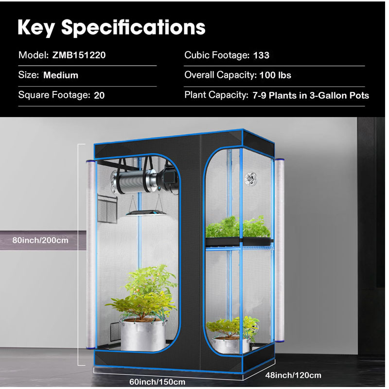 Grow Tent Complete Kit - C3 Gewächshaus Indoor Grow Tent Komplettset