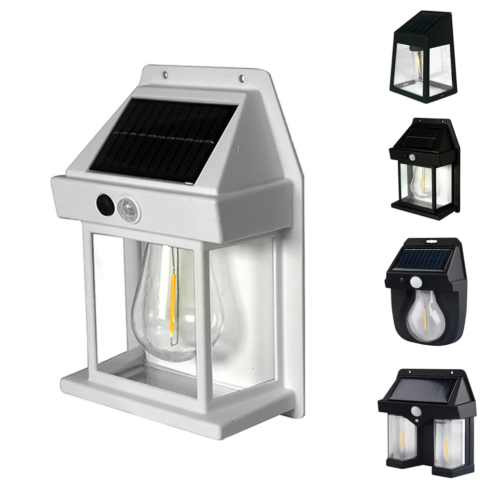 Smart Garden Lanterns - Bewegungssensor Solar-Wolfram-Nachtlampe Intelligente Wandlampe 3 Beleuchtungsmodi