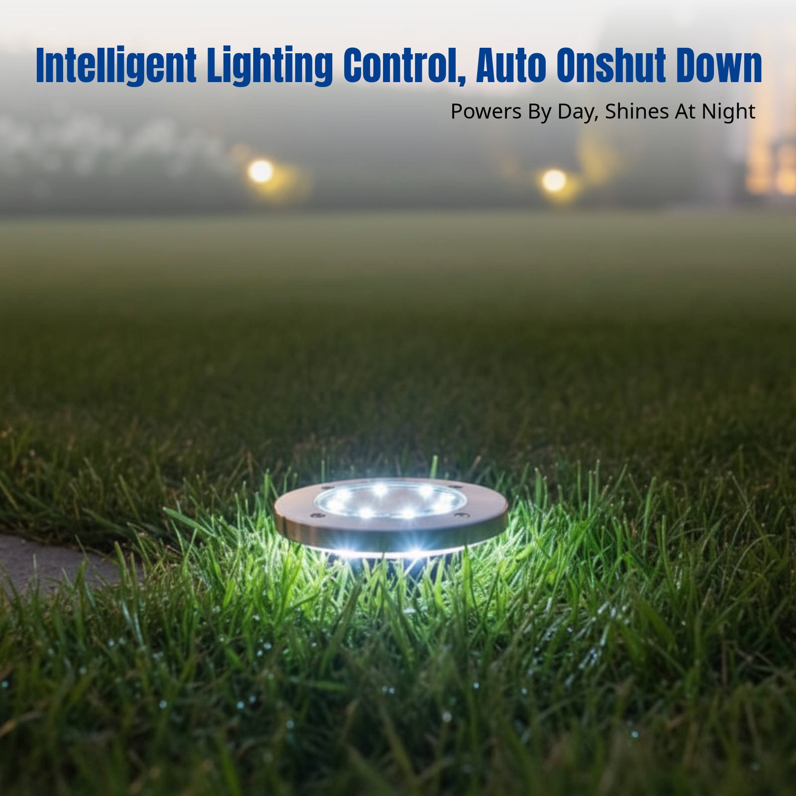Smart Garden Solar Lights - Solar-Bodenleuchte, LED-Rasenleuchte, Wasserdichte Außendekoration, Ultrahelle Beleuchtung