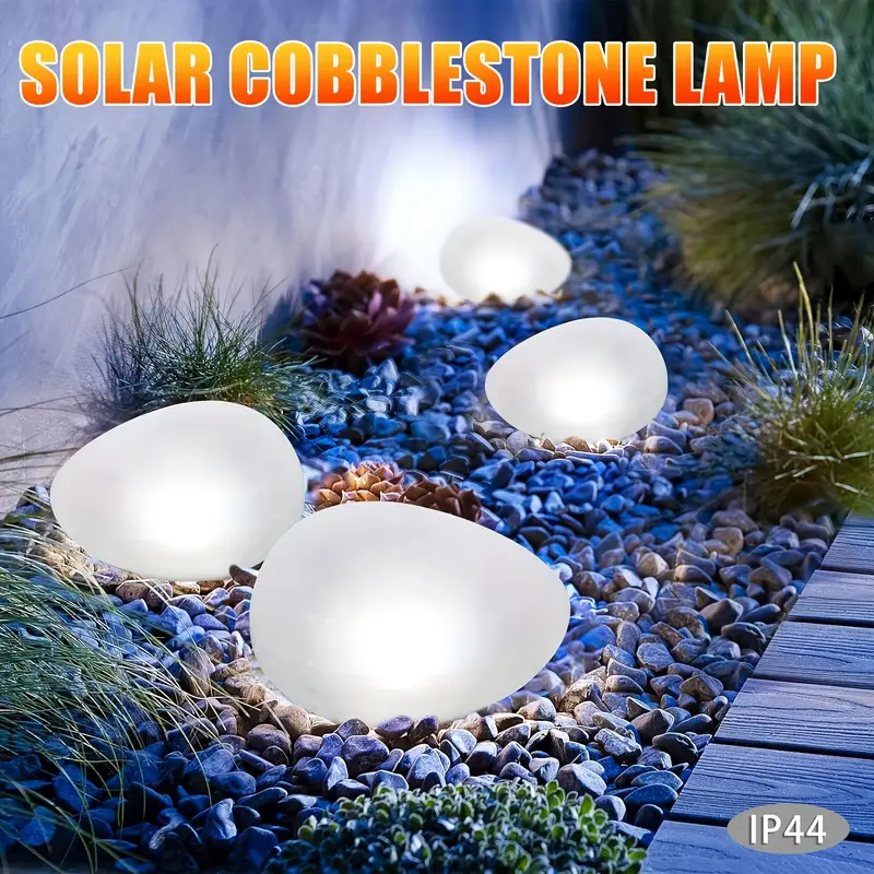 Smart Garden Solar Lights - 1/2er-Pack Solar-Kieselsteinlichter – wasserdichte Außendekoration für